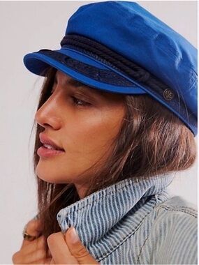 🆕 Free People × Mossant Yacht Club Marine Lieutenant Cap/Hat Blue OSFM